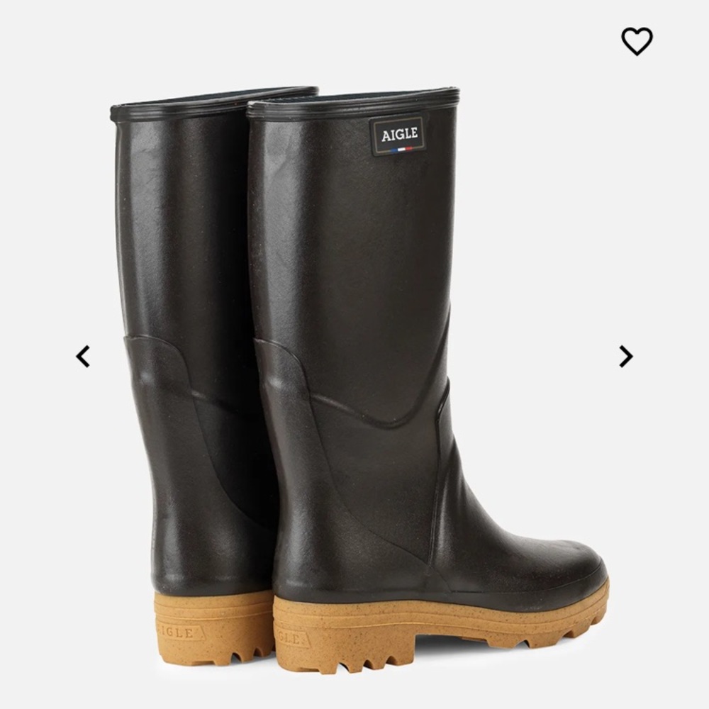 Aigle Chambord Pro Lady 2 Wellington Boots Brun Brown EU 36 US 6 - Picture 4 of 7